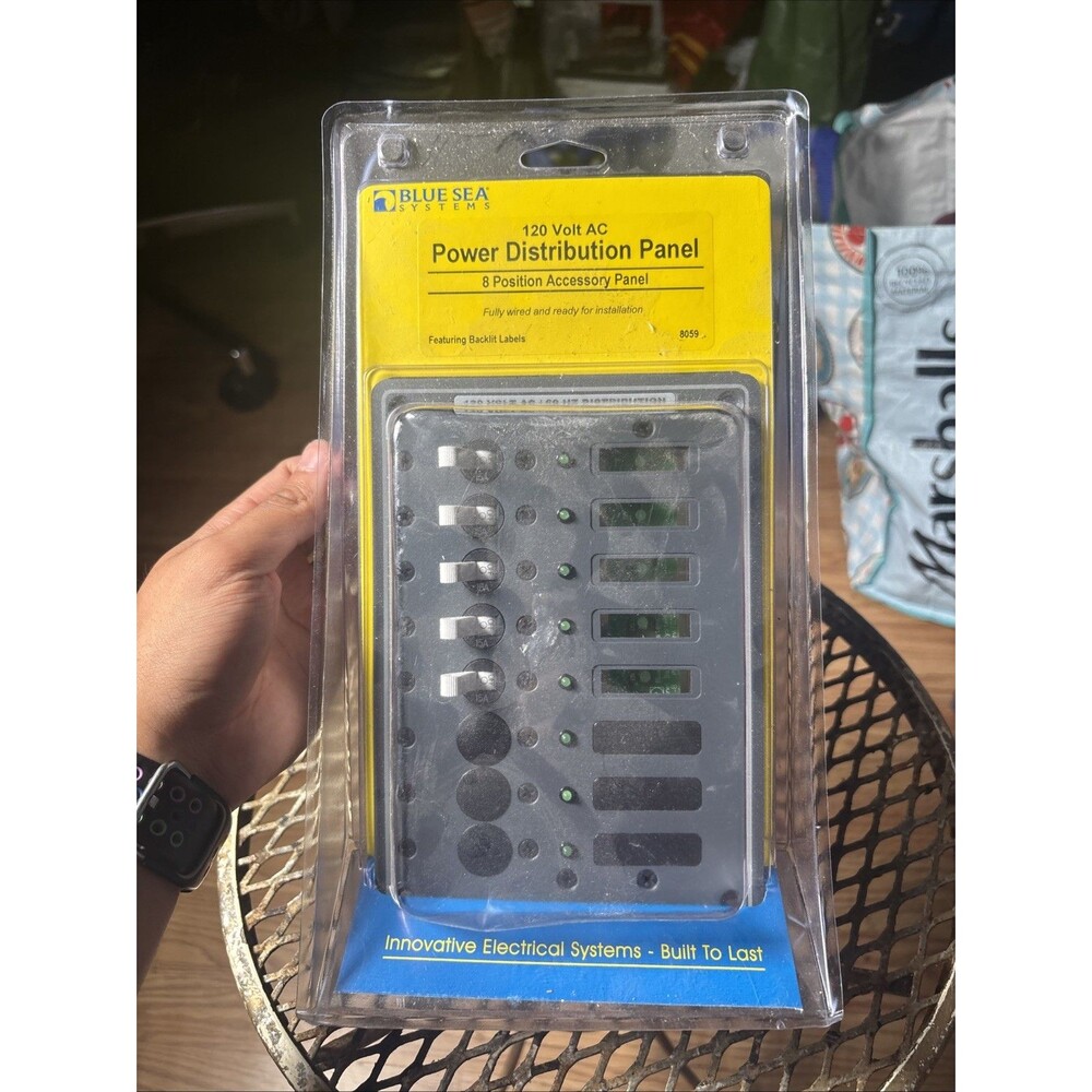 Panel Accessory Power Dustribution 120v AC Blue Sea 8059 Marine Off Grid